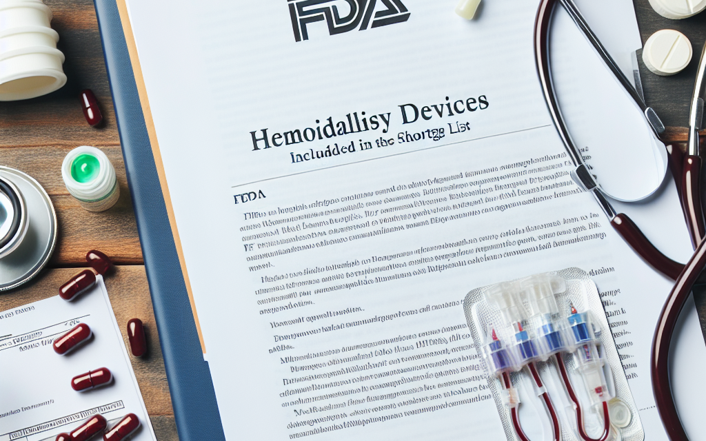 FDA Includes Hemodialysis Devices in Shortage List Due to B. Braun Disruption